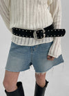 Stoop Stud Wide Leather Belt