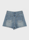 [B-DENIM] CUTTING HALF SHORTS 043