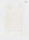 Enroel Loose-Fit Boat Neck Summer Knit