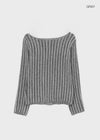 Enroel Loose-Fit Boat Neck Summer Knit