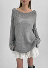 Pleff Loose-Fit Boat Neck Knit