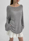 Pleff Loose-Fit Boat Neck Knit