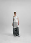 Pigrem Asymmetric Button T-Shirt