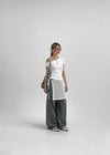 Pigrem Asymmetric Button T-Shirt