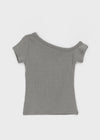 Pigrem Asymmetric Button T-Shirt