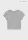 [B-BASIC] Cool Standard Round Crop Short Sleeve T-shirt (2SIZE)