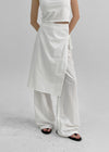 Ssein Wrap Skirt Layered Pants