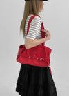 Rominut Leather Buckle Shoulder Bag