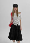 Chining Frill Banded Midi Skirt