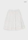 Chining Frill Banded Midi Skirt