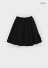 Chining Frill Banded Midi Skirt