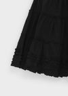 Chining Frill Banded Midi Skirt