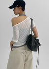 Skimi Sheer Boat Neck Short Sleeve Tee
