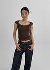 Ikose Dot Cap-Sleeve Tee