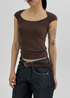 Ikose Dot Cap-Sleeve Tee