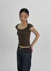Ikose Dot Cap-Sleeve Tee
