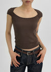 Ikose Dot Cap-Sleeve Tee