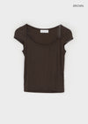 Ikose Dot Cap-Sleeve Tee
