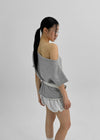 Temoni Number Off-Shoulder Tee