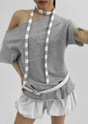 Temoni Number Off-Shoulder Tee