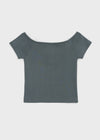 [B-BASIC] Standard Off-Shoulder Short Sleeve T-Shirt 2SIZE