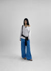 Diamon Loose Fit Henley Neck Long Sleeve Tee