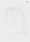 Diamon Loose Fit Henley Neck Long Sleeve Tee