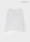 Diamon Loose Fit Henley Neck Long Sleeve Tee