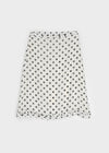 Mine Chiffon Frill Dot Midi Skirt
