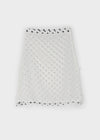 Mine Chiffon Frill Dot Midi Skirt