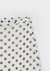 Mine Chiffon Frill Dot Midi Skirt