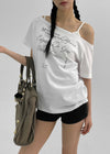 [MADE] Louvre Off-Shoulder Short Sleeve T-shirt