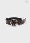 Stoop Stud Wide Leather Belt