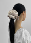 Bananing Check Big Scrunchie