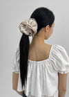 Bananing Check Big Scrunchie