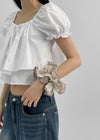 Bananing Check Big Scrunchie