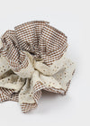 Bananing Check Big Scrunchie