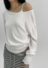 Marshan Asymmetric Off-Shoulder Summer Knit