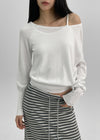Marshan Asymmetric Off-Shoulder Summer Knit