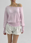 Marshan Asymmetric Off-Shoulder Summer Knit