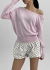 Marshan Asymmetric Off-Shoulder Summer Knit
