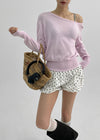 Marshan Asymmetric Off-Shoulder Summer Knit