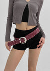 Stoop Stud Wide Leather Belt