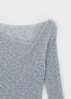 Dalki Off-Shoulder Loose Summer Knit (Belt Set)