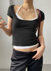 [MADE] Lihi Dot Backless Short Sleeve T-shirt