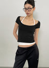[MADE] Lihi Dot Backless Short Sleeve T-shirt