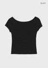 [MADE] Lihi Dot Backless Short Sleeve T-shirt