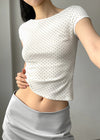 [MADE] Lihi Dot Backless Short Sleeve T-shirt