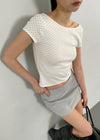 [MADE] Lihi Dot Backless Short Sleeve T-shirt