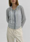 Tiback Stripe Summer Two-Way Hoodie Zip-Up